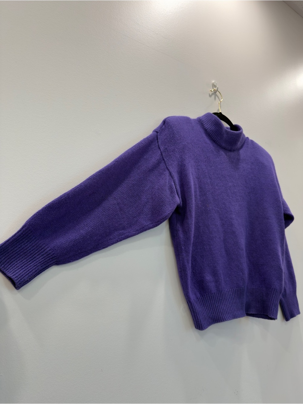 Purple Turtleneck Women's Sweater